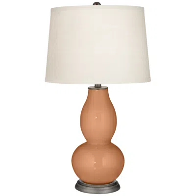 Color Plus Double Gourd 28 3/4" Burnt Almond Table Lamp