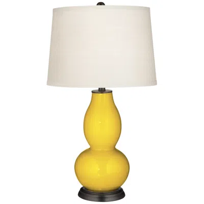 Color Plus Double Gourd 28 3/4" Citrus Yellow Table Lamp