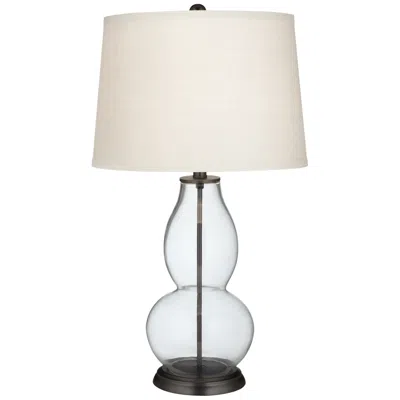 Color Plus Double Gourd 28 3/4" Clear Glass Fillable Table Lamp