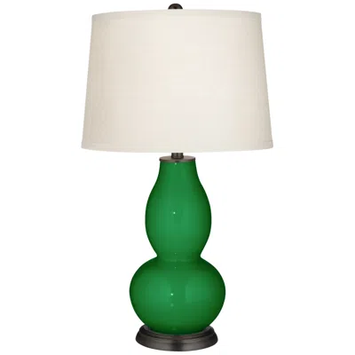 Color Plus Double Gourd 28 3/4" Envy Green Table Lamp