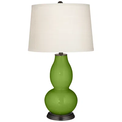 Color Plus Double Gourd 28 3/4" Gecko Green Table Lamp