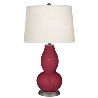 Color Plus Double Gourd 28 3/4" High Antique Red Table Lamp