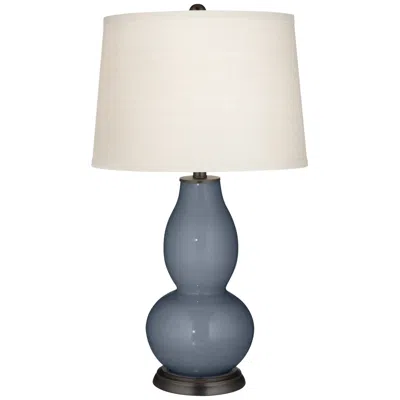 Color Plus Double Gourd 28 3/4" High Granite Peak Gray Table Lamp
