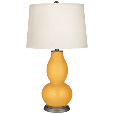 Color Plus Double Gourd 28 3/4" High Marigold Yellow Table Lamp