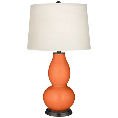 Color Plus Double Gourd 28 3/4" High Nectarine Orange Table Lamp