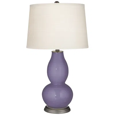 Color Plus Double Gourd 28 3/4" High Purple Haze Table Lamp