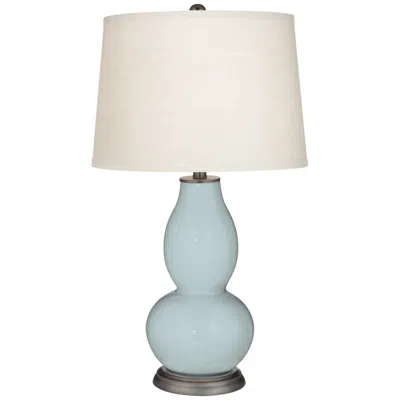 Color Plus Double Gourd 28 3/4" High Rain Blue Table Lamp