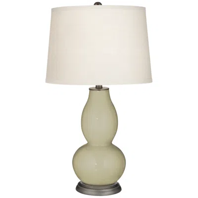 Color Plus Double Gourd 28 3/4" High Sage Green Table Lamp