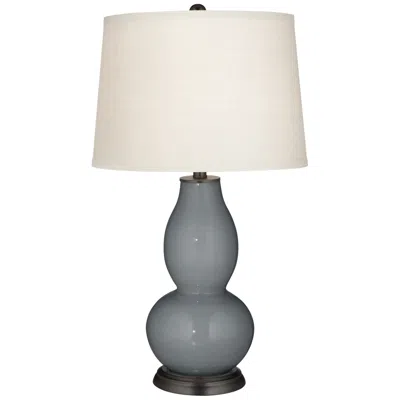 Color Plus Double Gourd 28 3/4" High Software Gray Table Lamp