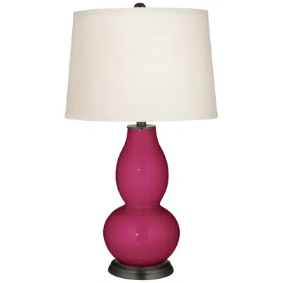 Color Plus Double Gourd 28 3/4" High Vivacious Pink Table Lamp