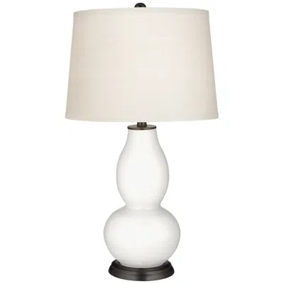 Color Plus Double Gourd 28 3/4" High Winter White  Table Lamp
