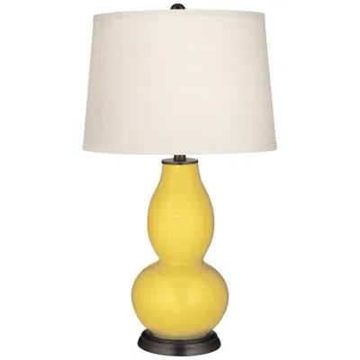 Color Plus Double Gourd 28 3/4" Lemon Zest Yellow Table Lamp