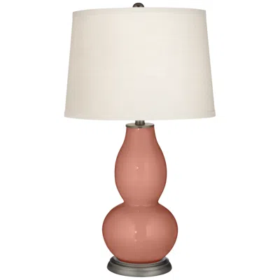 Color Plus Double Gourd 28 3/4" Modern Rojo Dust Red Table Lamp