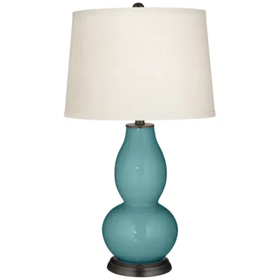 Color Plus Double Gourd 28 3/4" Reflecting Pool Blue Table Lamp