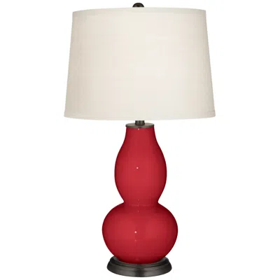 Color Plus Double Gourd 28 3/4" Ribbon Red Table Lamp