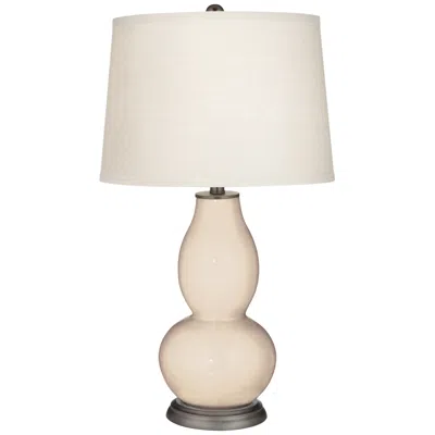 Color Plus Double Gourd 28 3/4" Steamed Milk White Table Lamp