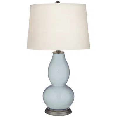 Color Plus Double Gourd 28 3/4" Take Five Blue Table Lamp