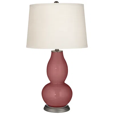 Color Plus Double Gourd 28 3/4" Toile Red Table Lamp