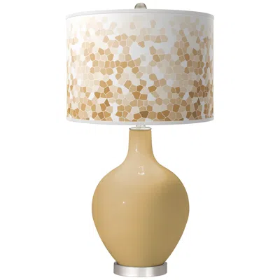 Color Plus Empire Gold Mosaic Ovo Table Lamp