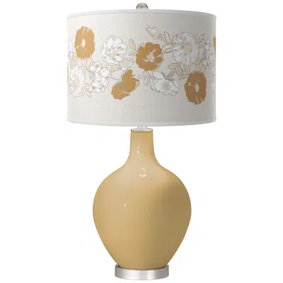 Color Plus Empire Gold Rose Bouquet Ovo Table Lamp