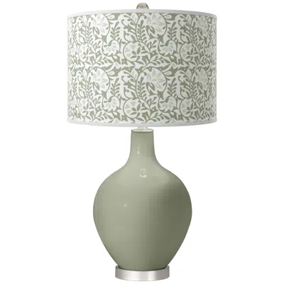Color Plus Evergreen Fog Gardenia Ovo Table Lamp