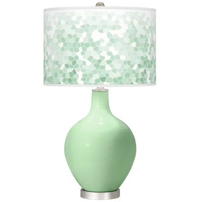 Color Plus Flower Stem Mosaic Ovo Table Lamp
