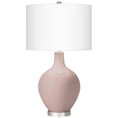 Color Plus Glamour Fog Linen Shade Ovo Table Lamp