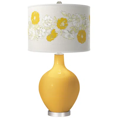 Color Plus Goldenrod Rose Bouquet Ovo Table Lamp