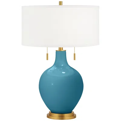 Color Plus Great Falls Toby Brass Accents Table Lamp