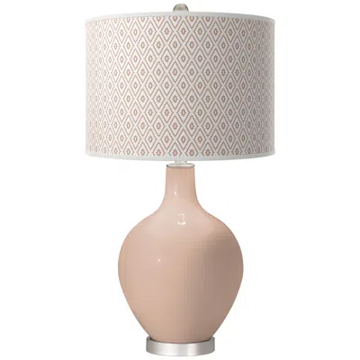 Color Plus Italian Coral Diamonds Ovo Table Lamp