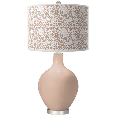 Color Plus Italian Coral Gardenia Ovo Table Lamp