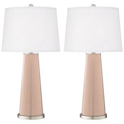 Color Plus Italian Coral Leo Table Lamp Set Of 2