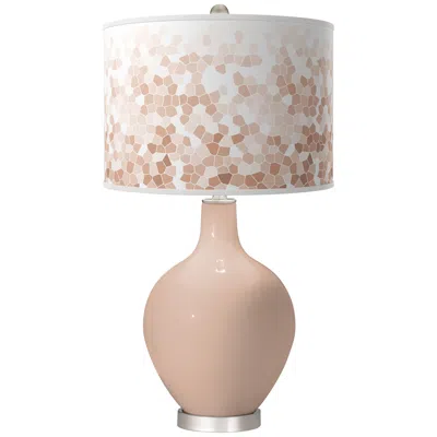 Color Plus Italian Coral Mosaic Ovo Table Lamp
