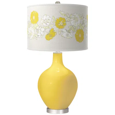 Color Plus Lemon Zest Rose Bouquet Ovo Table Lamp