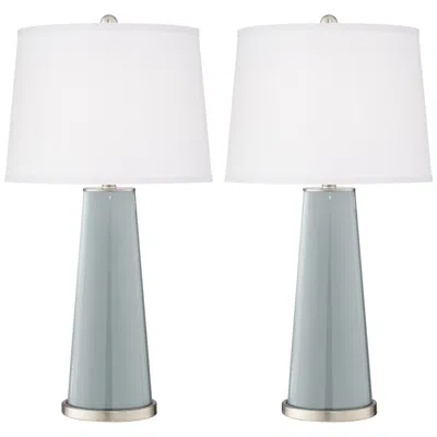 Color Plus Leo 29 1/2" Modern Uncertain Gray Table Lamps Set Of 2