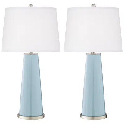 Color Plus Leo 29 1/2" Vast Sky Blue Table Lamps Set Of 2