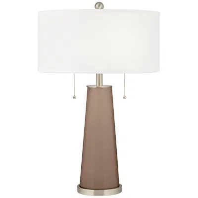Color Plus Mocha Peggy Glass Table Lamp