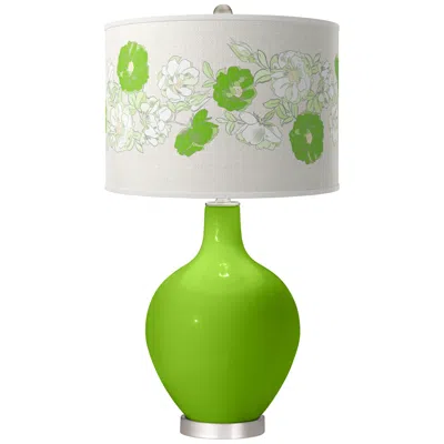 Color Plus Neon Green Rose Bouquet Ovo Table Lamp