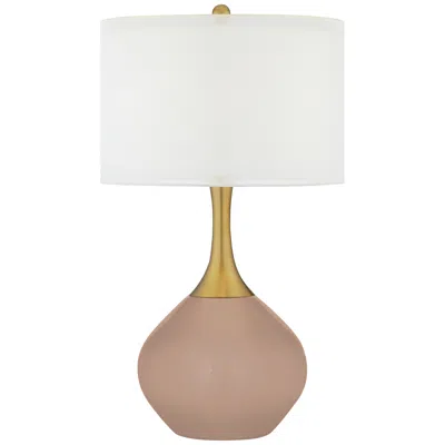 Color Plus Nickki Brass 30 1/2" High Redend Point Table Lamp