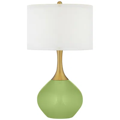 Color Plus Nickki Brass 30 1/2" Lime Rickey Green Modern Table Lamp