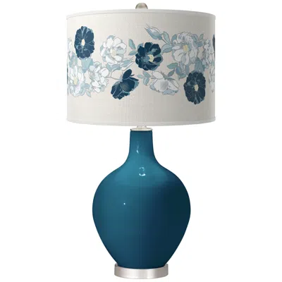Color Plus Oceanside Rose Bouquet Ovo Table Lamp