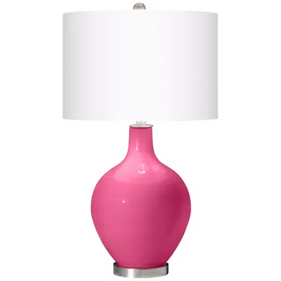 Color Plus Ovo 28 1/2" Blossom Pink Glass Table Lamp