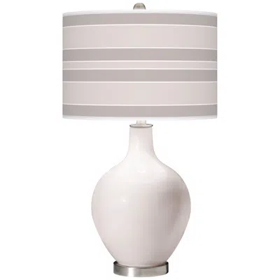 Color Plus Ovo 28 1/2" Bold Stripe Shade Smart White Table Lamp