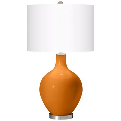 Color Plus Ovo 28 1/2" Cinnamon Spice Orange Table Lamp