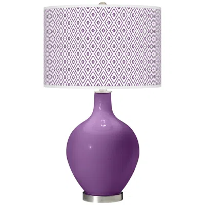 Color Plus Ovo 28 1/2" Diamonds Shade Passionate Purple Table Lamp