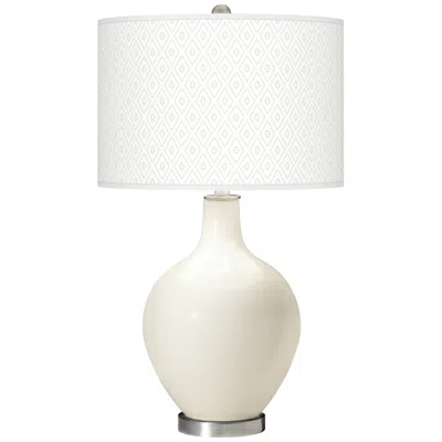 Color Plus Ovo 28 1/2" Diamonds Shade West Highland White Table Lamp