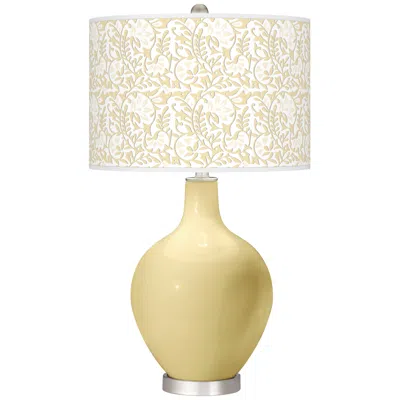 Color Plus Ovo 28 1/2" Gardenia Shade Butter Up Yellow Table Lamp