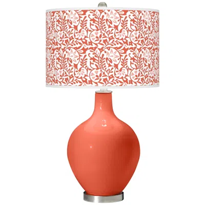 Color Plus Ovo 28 1/2" Gardenia Shade Daring Orange Table Lamp