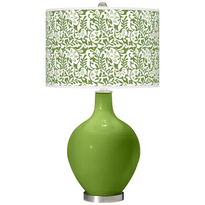 Color Plus Ovo 28 1/2" Gardenia Shade Gecko Green Table Lamp