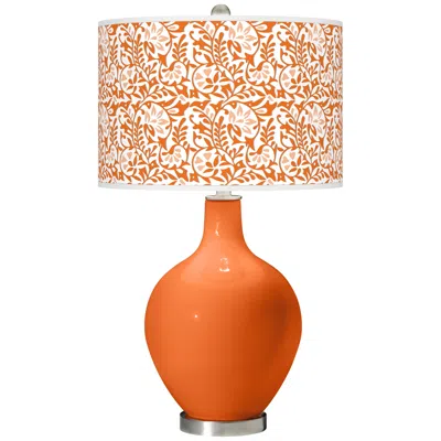 Color Plus Ovo 28 1/2" Gardenia Shade Invigorate Orange Table Lamp